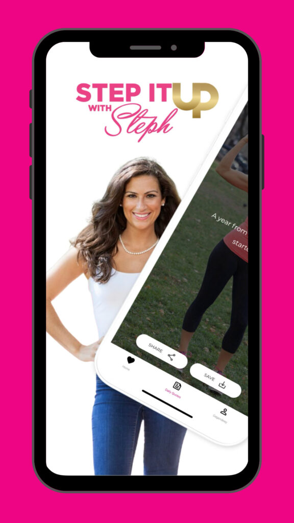 Step it Up with Steph app promo
